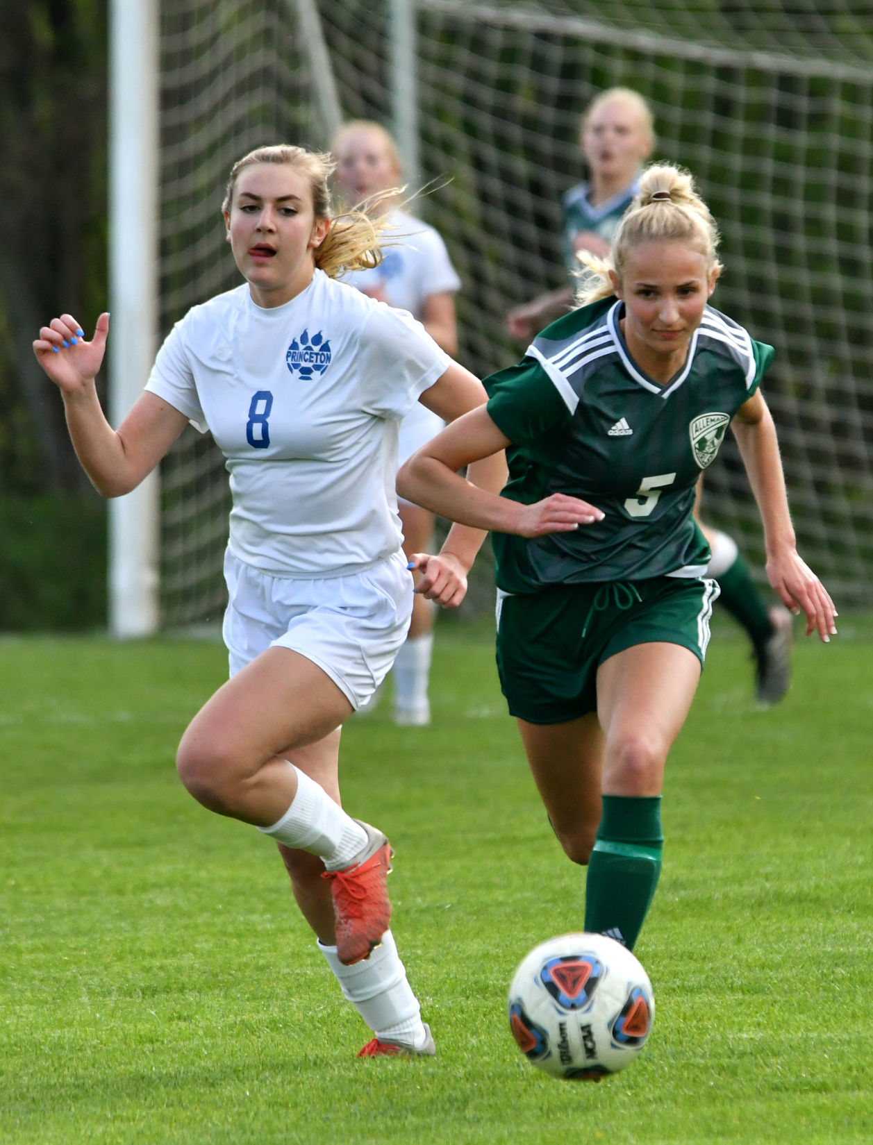 Alleman vs Princeton girls soccer.